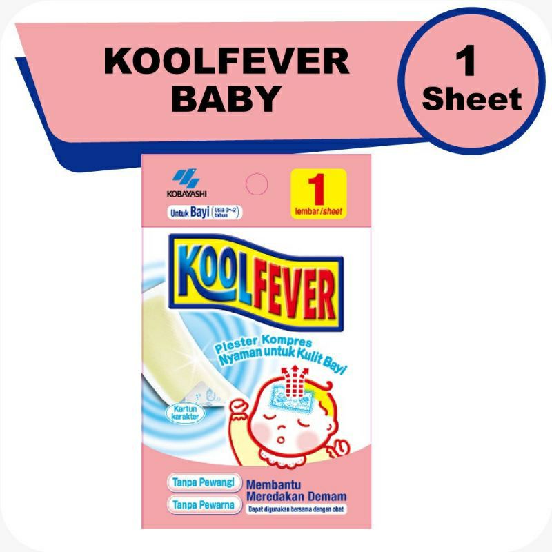 Koolfever Bayi Anak Dewasa Kool Fever Plester Kompres Demam Per Lembar