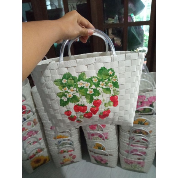 tas anyam deco tanggung, tas hampers, tas berkat, tas wanita, tas souvenir