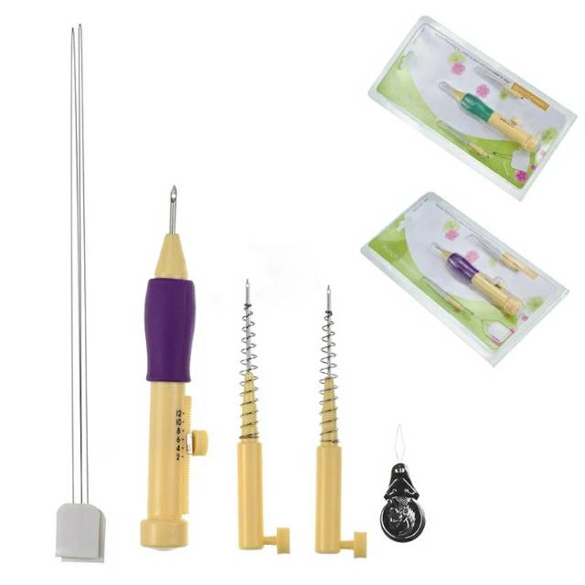 Punch needle set with per/spring/ alat bordir tangan/embroidery pen PC473