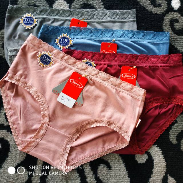 cd pakaian dalam wanita sorex katun renda pinggir