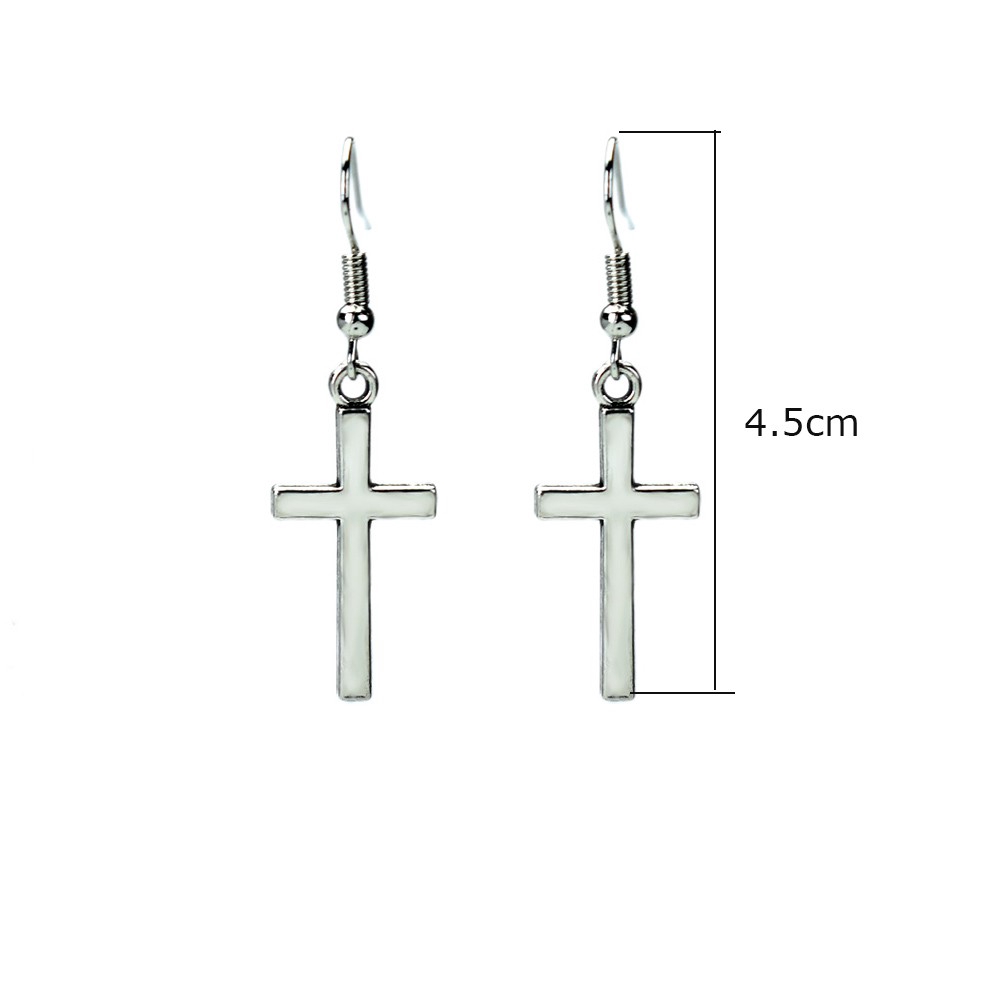 Anting Menjuntai Warna Silver Bahan Metal Untuk Wanita