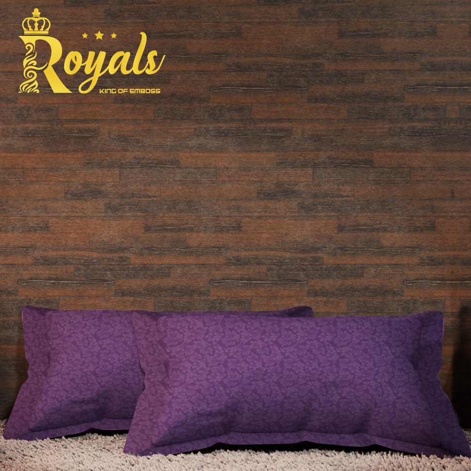 Royals Sprei Jacquard Emboss Uk 160/180 - Ungu