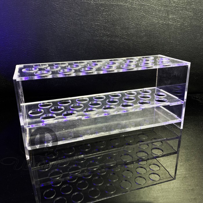 Acrylic Rak Tabung Reaksi Laboratorium - Akrilik Test Tube Rack