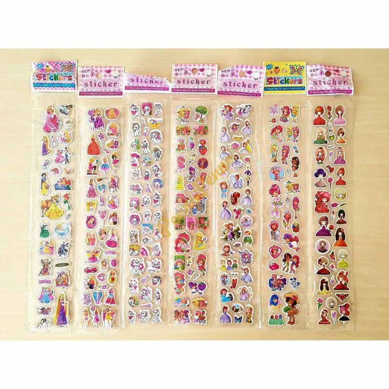 D4 Stiker Anak Cewek Cowok | Sticker Lucu Anak | Mainan Tempel Puzzle