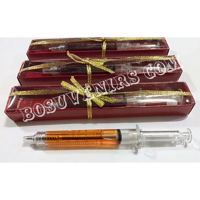 

Dijual Pulpen Suntikan kemasan Box mika souvenir Pernikahan souvenir promosi Diskon