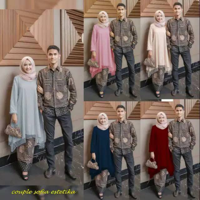 WOU BATIK COUPLE SHOFIA ESTETIKA BROKAT  - Couple Modern Batik couple Sarimbit