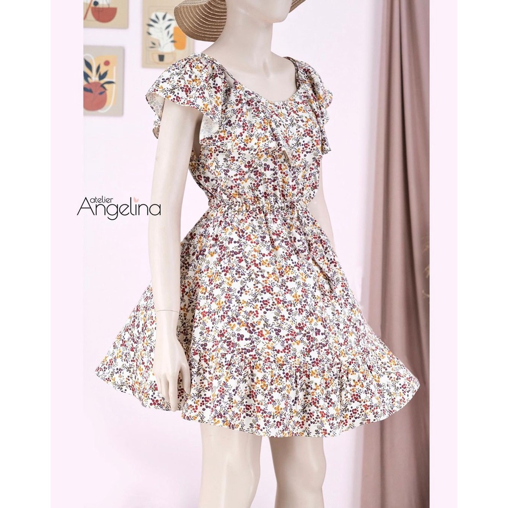 Atelier Angelina Emily Dress Berries Cream | Inca Black size Medium Bahan Paris Viscose Februari 202
