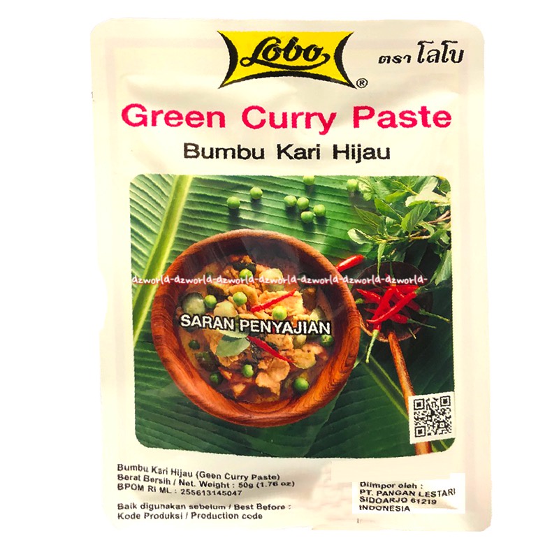 Lobo Green Curry Paste 50gr Bumbu Kari Hijau Red Curry Paste Bumbu Kari Merah Instant Siap Saji Lobbo Cury Paste Kari Instan