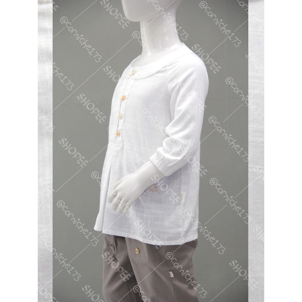 Corniche Kids Rina Blouse Kids Putih - TP K23117