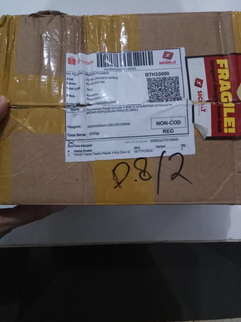 Paket Bundling Hemat 4 Pcs Toples Plastik Calista (650ml - Size S)