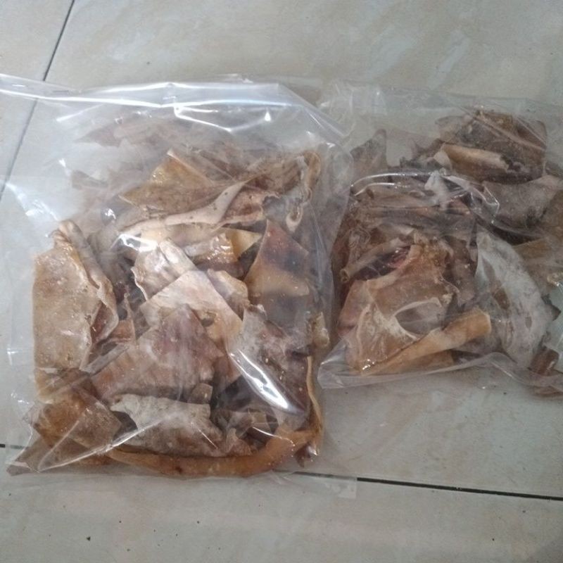 

krupuk kulit rambak kambing mentah berat 200gr satu kemasan