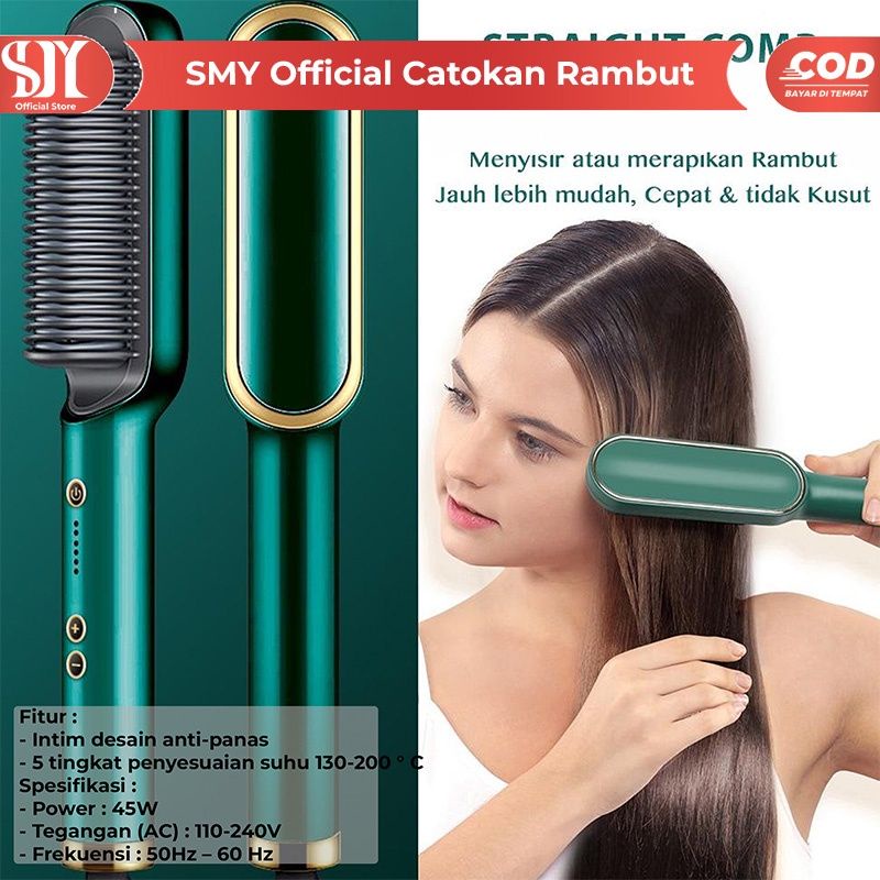 Sisir Catok Pelurus Rambut (Rambut Lurus Dan keriting) 2 in 1 SX 000005