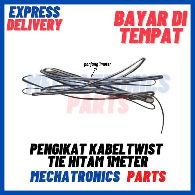 [DEV-9364] PENGIKAT KABELTWIST TIE HITAM 1METER