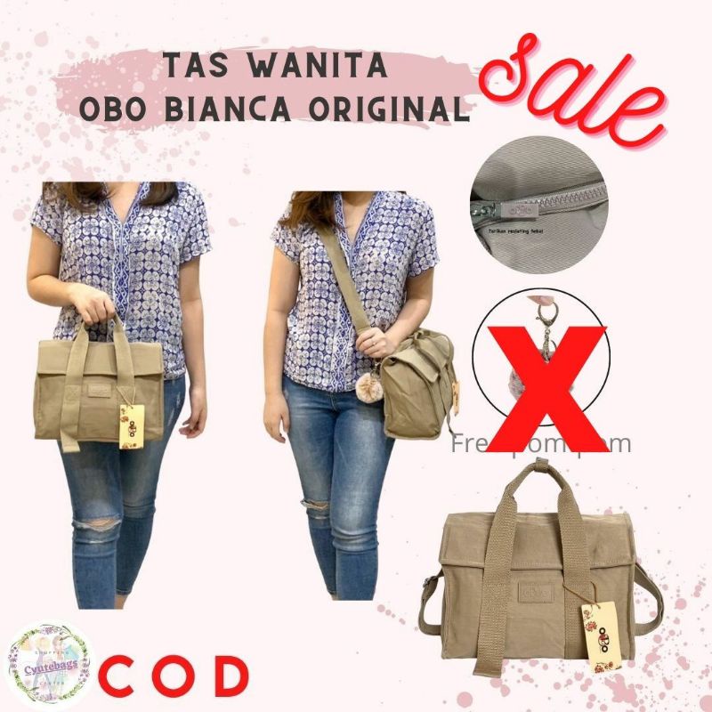 Tas wanita selempang handbags obo bianca original import waterproof cyutebags