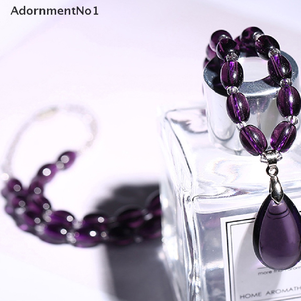 (AdornmentNo1) Kalung / Gelang Kristal Amethyst Untuk Wanita