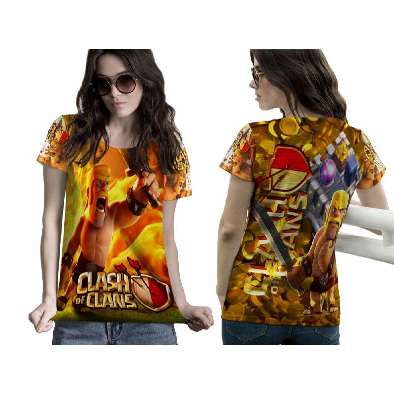 [Riashop] Kaos CLASH OF CLASH Wanita | Kaos CLASH OF CLASH Lengan Pendek - FS