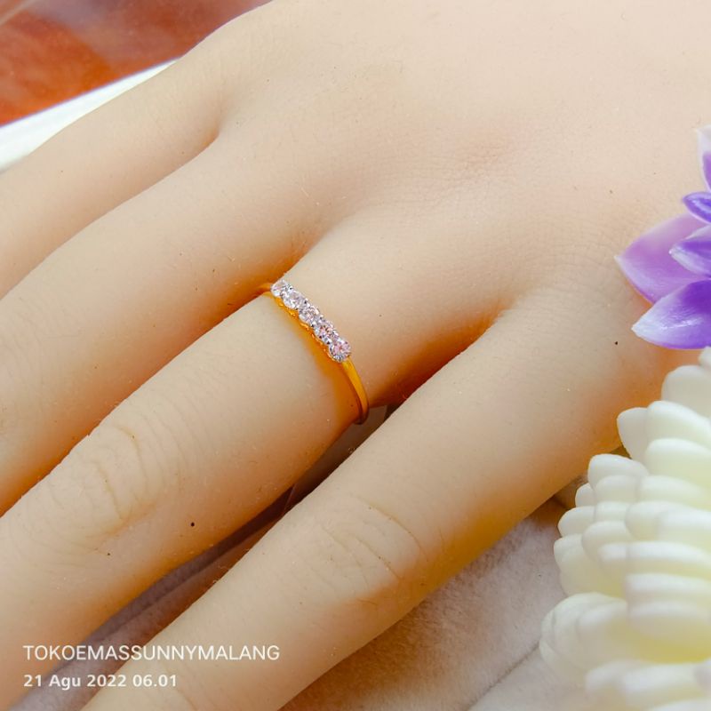 Cincin listring gold kadar 375%/8k/300%/6k