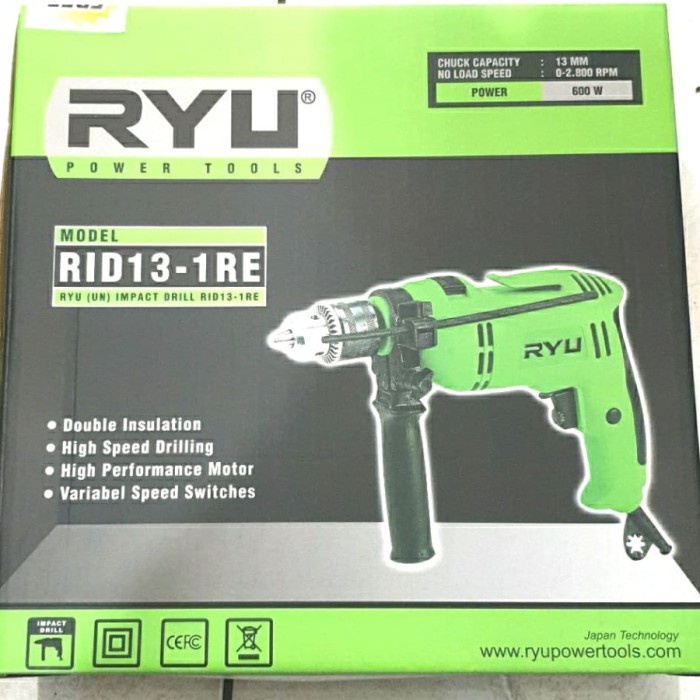 Bor listrik 13 mm RYU RID13-1RE