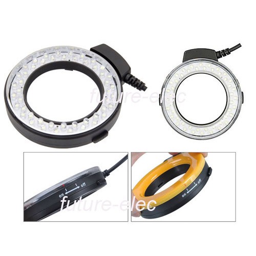 Lightdow Macro LED Ring Flash Light Kamera DSLR Canon Nikon Sony - LD-48 - Black