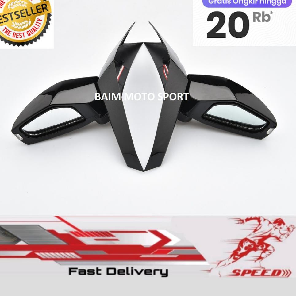 6.6 SALE Spion Lipat Yamaha Nmax Lipat B1 Original GARANSI Ter Retract Side Mirror LED SENJA BIRU **