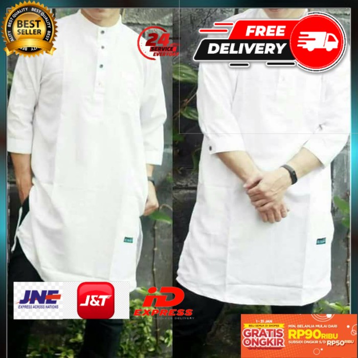 Baju Koko Gamis Pria Pakistan Dan Kurta Pakistan - Putih