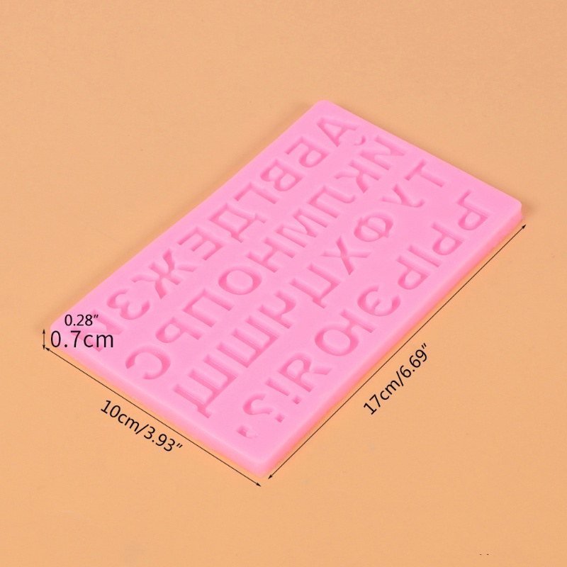 SIY  Russian Letters Silicone Molds 3D Alphabet Fondant Mould Mini Symbols Ice Cube Tray Baking Mold Epoxy Resin Molds Crafts