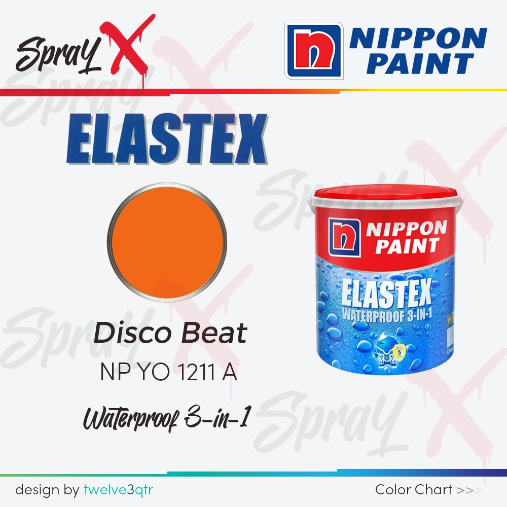 ELASTEX WATERPROOF 3-IN-1 DISCO BEAT #1121 1 KG / CAT ANTI BOCOR NIPPON PAINT