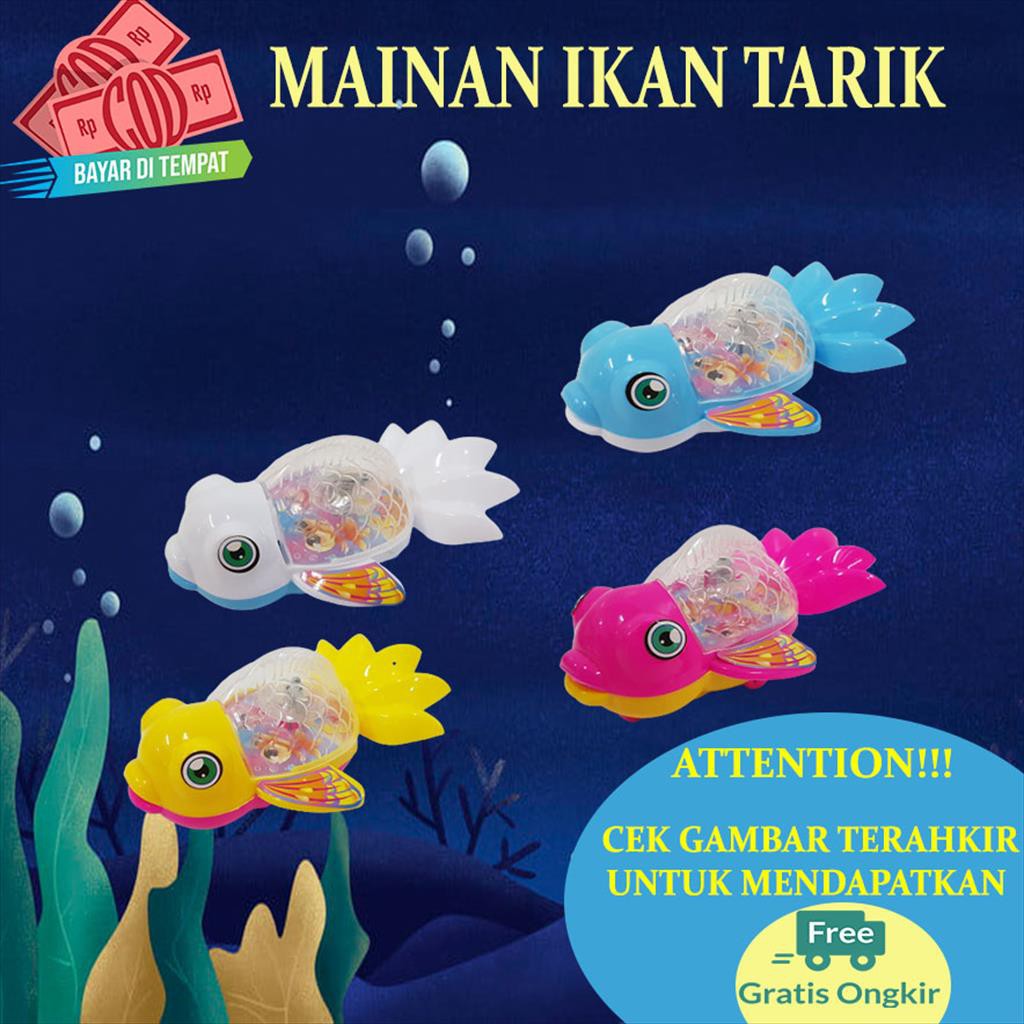 Mainan Anak Tarik Ikan/ Mainan Ikan Koki Tarik Lampu 104