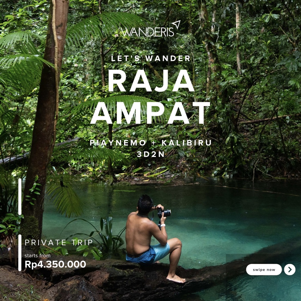 3D2N Private Trip Piaynemo & Kali Biru Raja Ampat by Wanderis