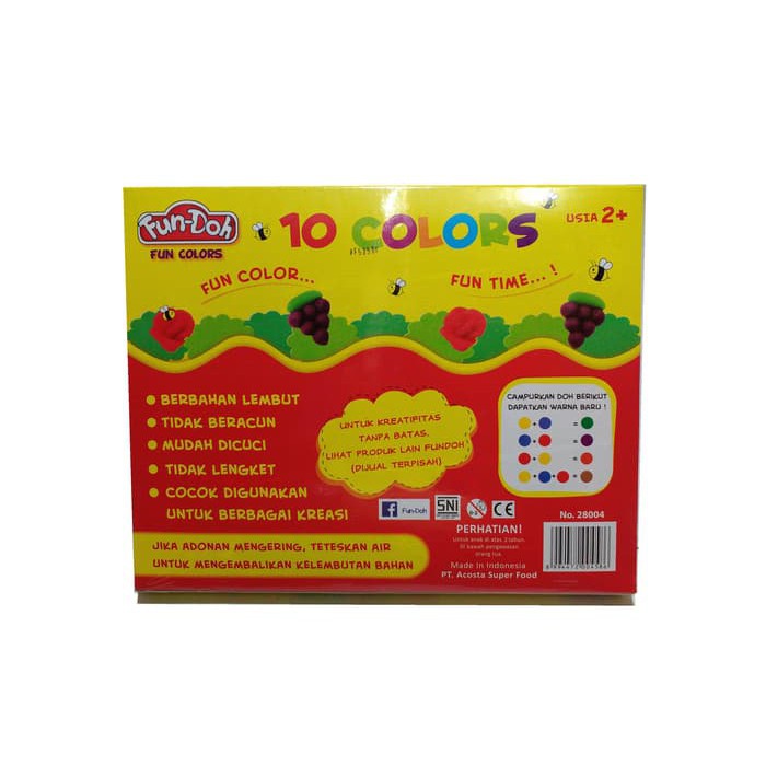 Fun-Doh 10 Colours Mainan Anak Edukasi Imajinasi Anak - 28004