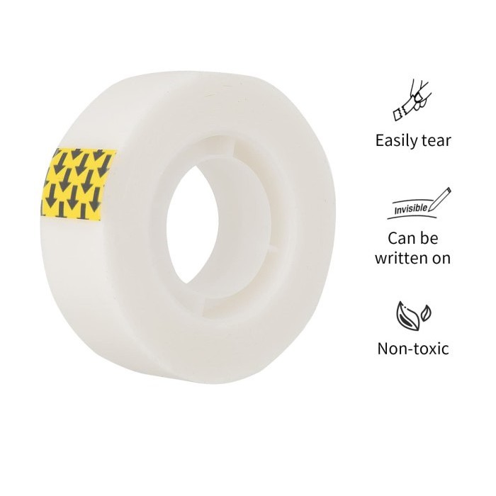 

TAPE INVISIBLE DELI SOLASI LABEL TRANSPARAN BISA DITULIS A-306 18 MM SELOTIP