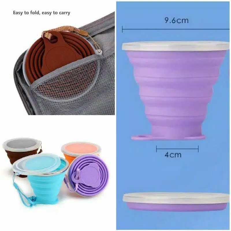 Gelas Lipat Gelas Portable Gelas Travel Mug Lipat Mug Portable Cangkir Kopi Tahan Panas