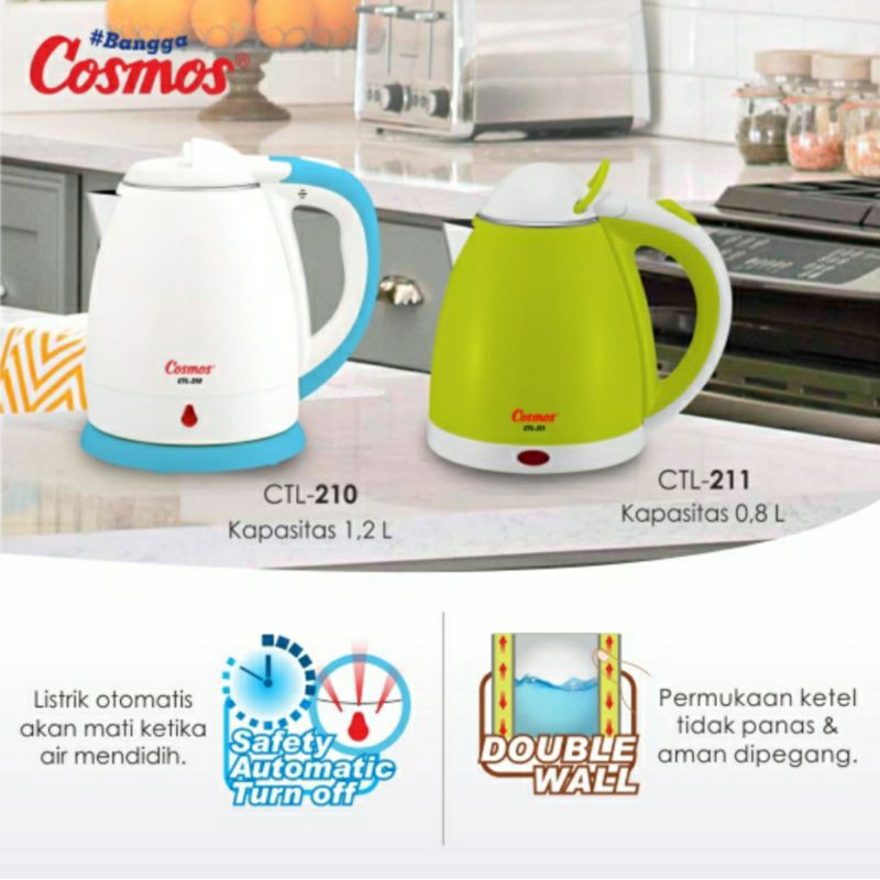 Teko Listrik Cosmos CTL 210 1,2 L Teko Pemanas Air Cosmos 210 Teko Air Cosmos