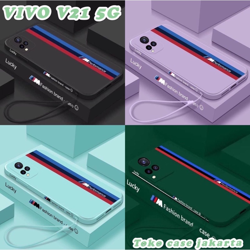 Case Vivo V21 5G Softcase Vivo V21 5G Liqiud Lucky Silicon Colour Premium Case