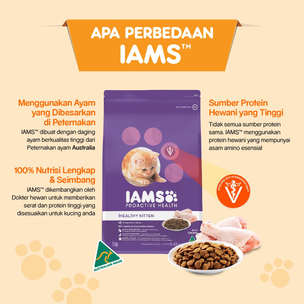 IAMS Makanan Anak Kucing Rasa Chicken 1 Kg-1