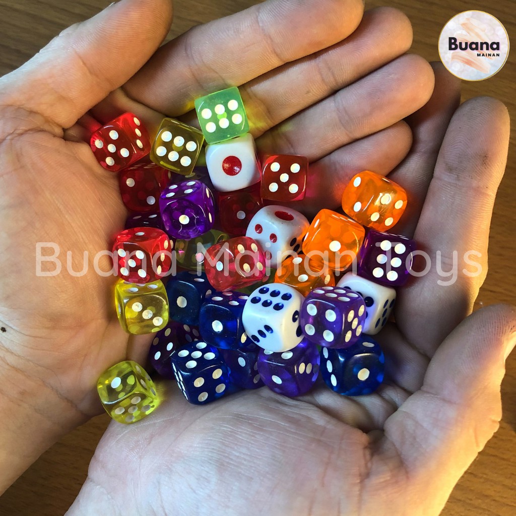 DADU ROLL DICE EXTRA BENING TRANSPARAN Mainan Anak Board Games Ular Tangga Monopoli Ludo