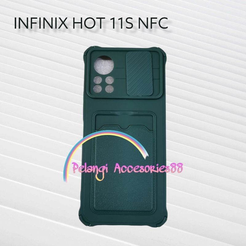 CASE INFINIX HOT 11S NFC CASE SOFTCASE SLEDING WARNA WARNI SLOT CARD