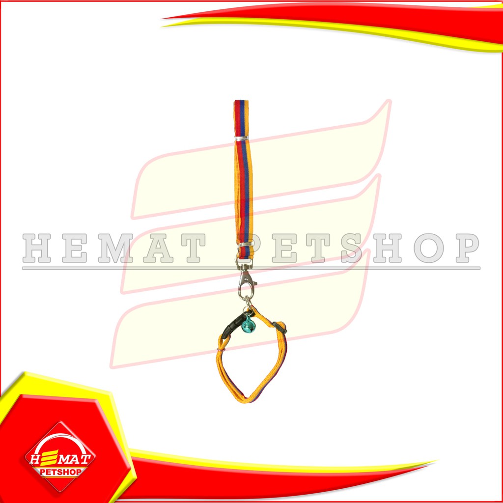 Harness Tali Kalung Motif Bell Lonceng Sedang Anjing Kucing Kelinci