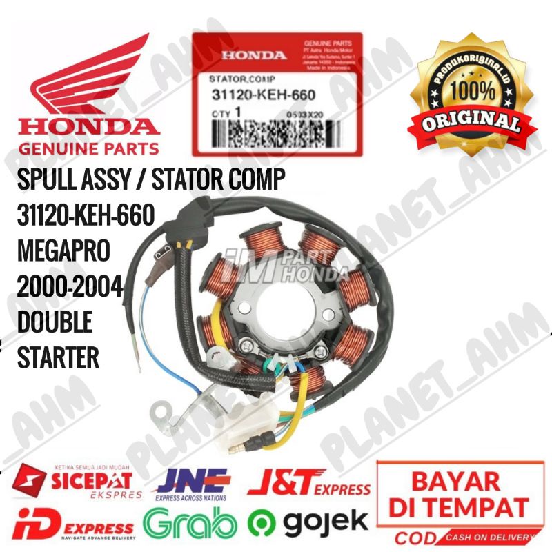 Honda 31120-KEH-660 Spool Spul Spol Stator Comp Megapro Lama Hiu 2000 - 2004 Double Stater