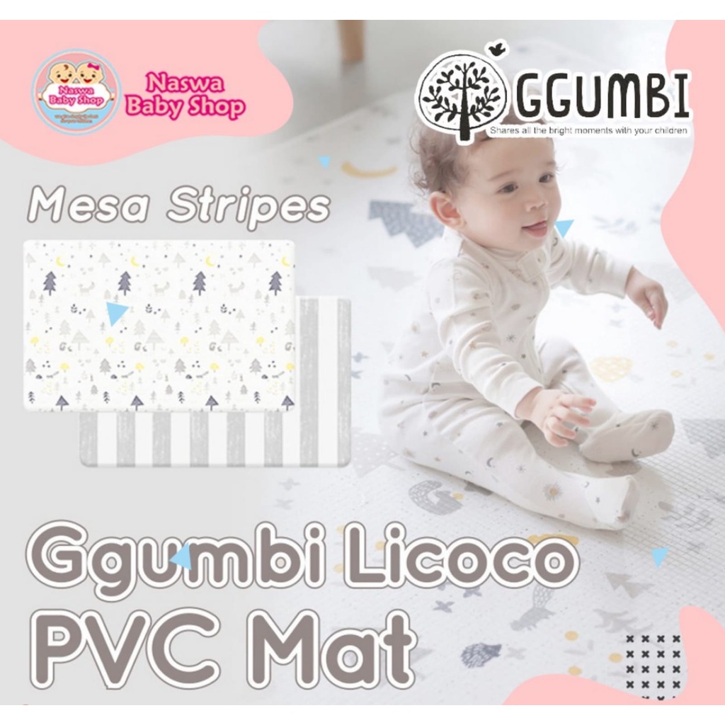 Ggumbi Licoco PVC Playmat Mesa Stripes Karpet Anak