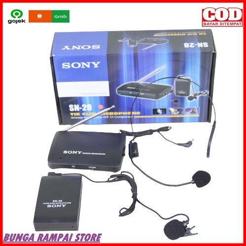 Mic bando + mic jepit CLIP-ON wireless Sony SN-28