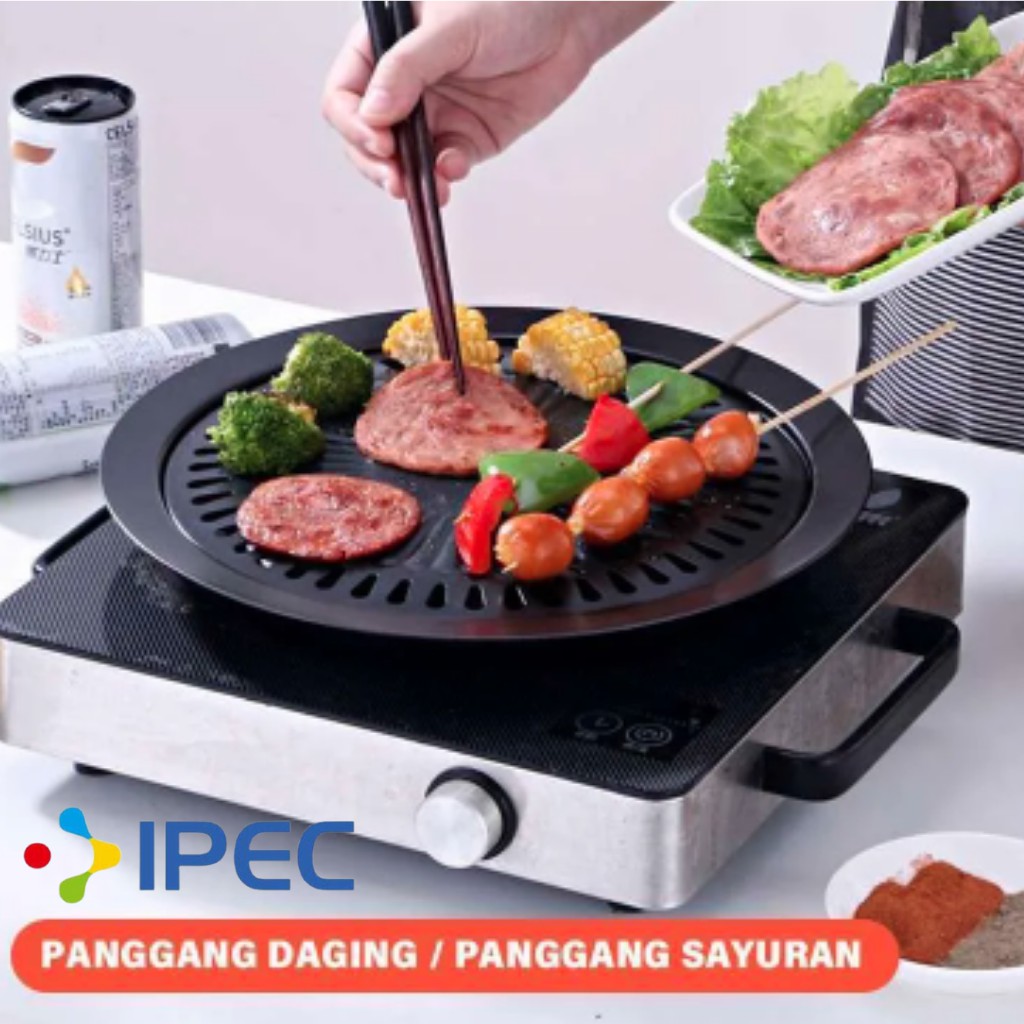 Yakiniku Grill Pan Barberque Alat Panggang Grill Pan Alat Pemanggang BBQ Non-stick 4517