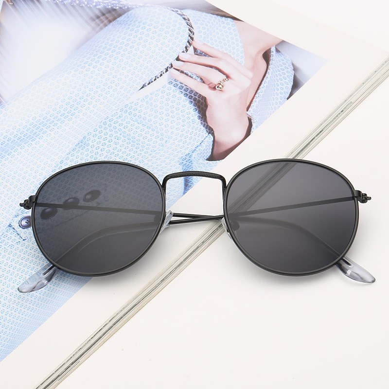 GO! 095 KACAMATA FASHION UNISEX KACA MATA PRIA WANITA SUNGLASSES BULAT ANTI SILAU COD