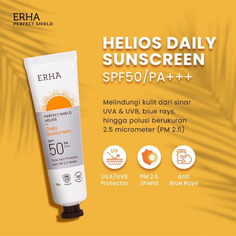 ERHA Perfect Shield Helios SPF50/PA+++ 30g Daily Sunscreen l Total Skin Protector AntiOxidant Complex Water Resistant 60gr