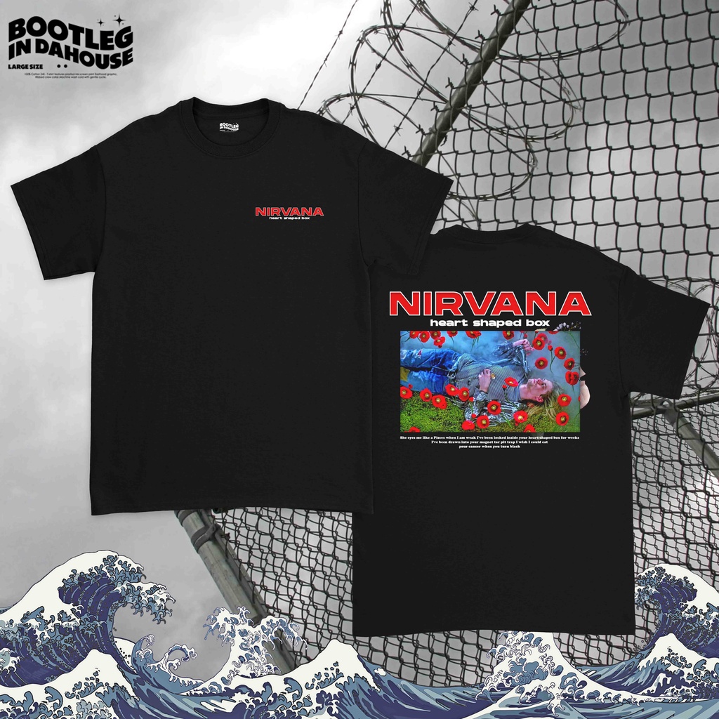 Kaos Band Nirvana - Baju Band Nirvana Heart Shapped Box