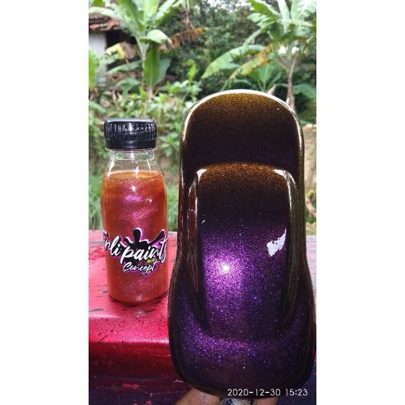 

cat bunglon red gold violet