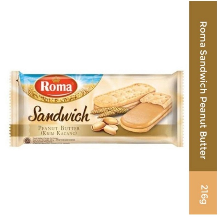 

Roma Sandwich Krim Kacang 189g