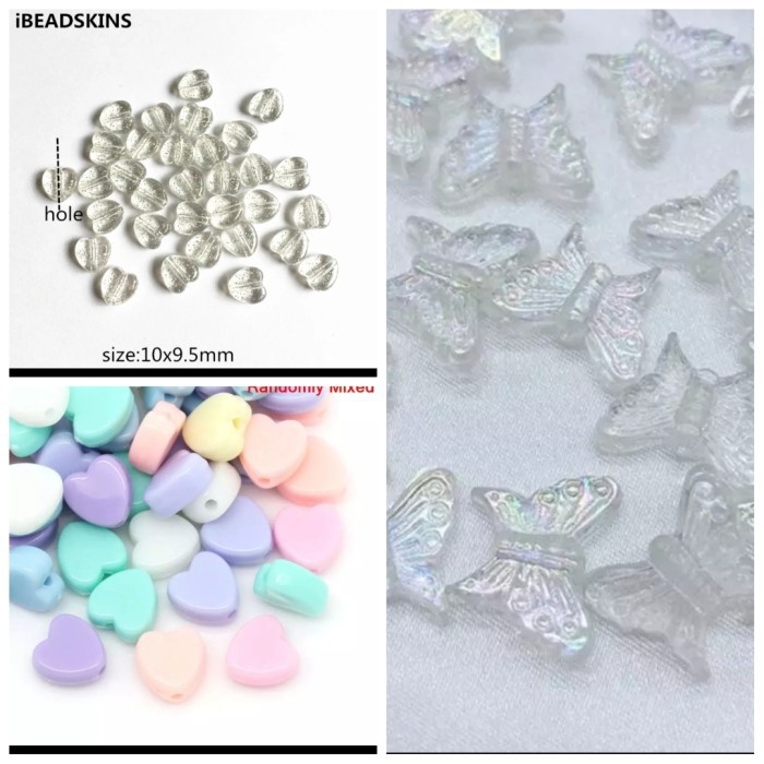 MANIK MOTE UNIK BAHAN CRAFT KERAJINAN TANGAN DIY IMPORT BERKUALITAS MIX WARNA