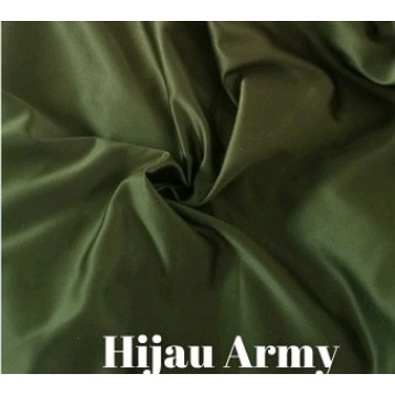 Kain Satin Velvet Hijau Army SatinKu Official PREMIUM 100%