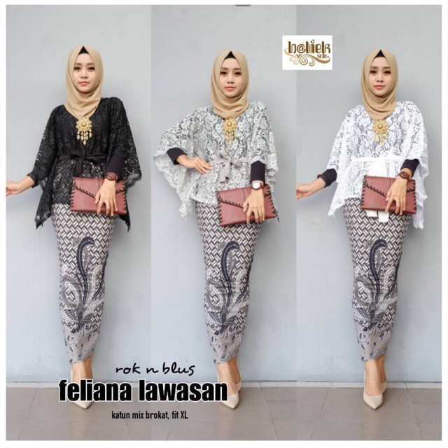 Setelan Rok n Blus Feliana Lawasan Setelan Kebaya Batik 